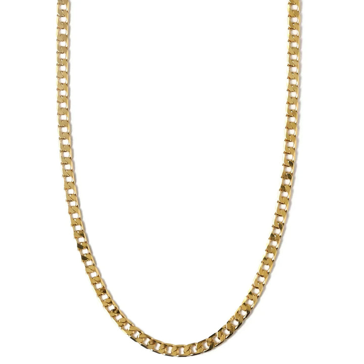 Flat Link Gold Necklace