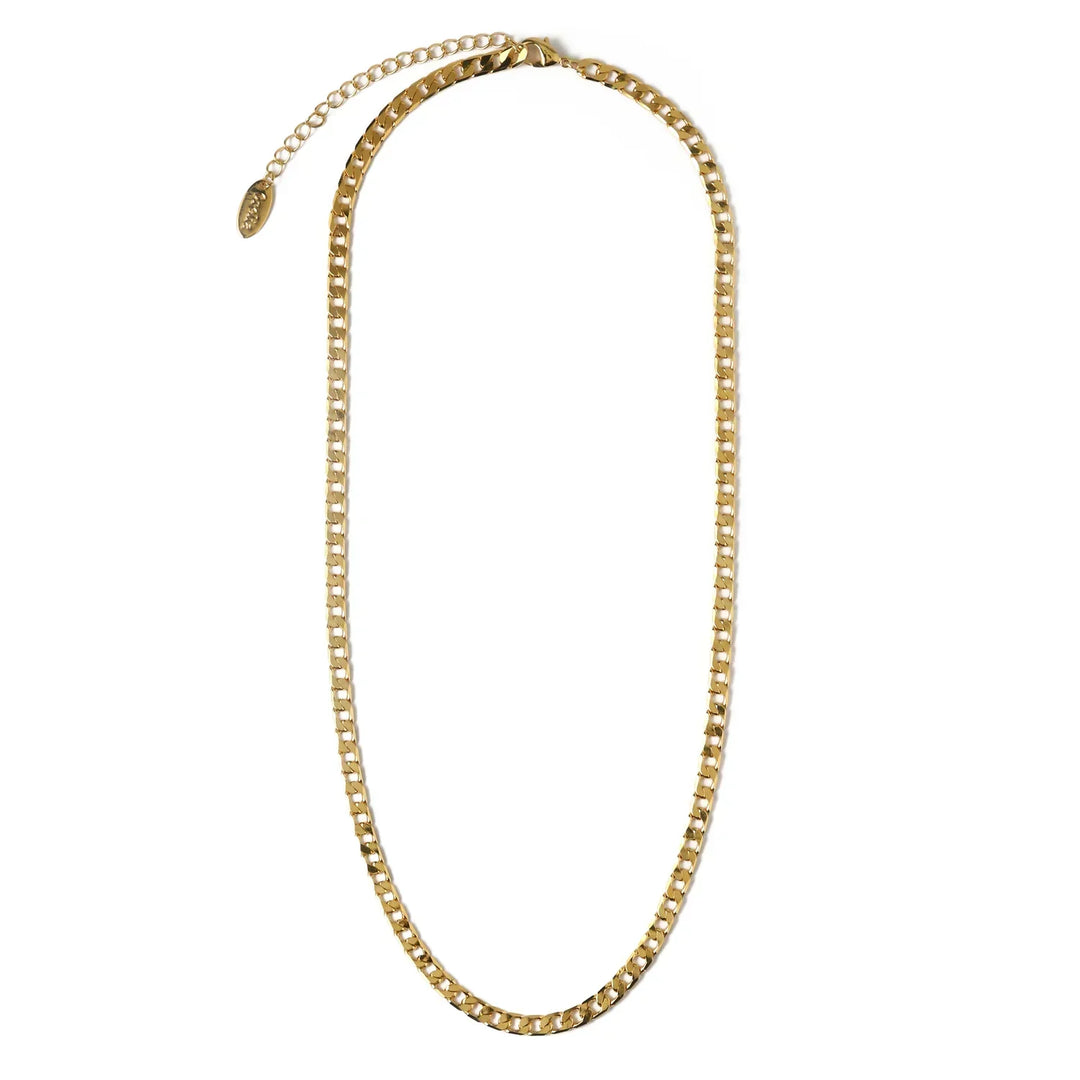 Flat Link Gold Necklace