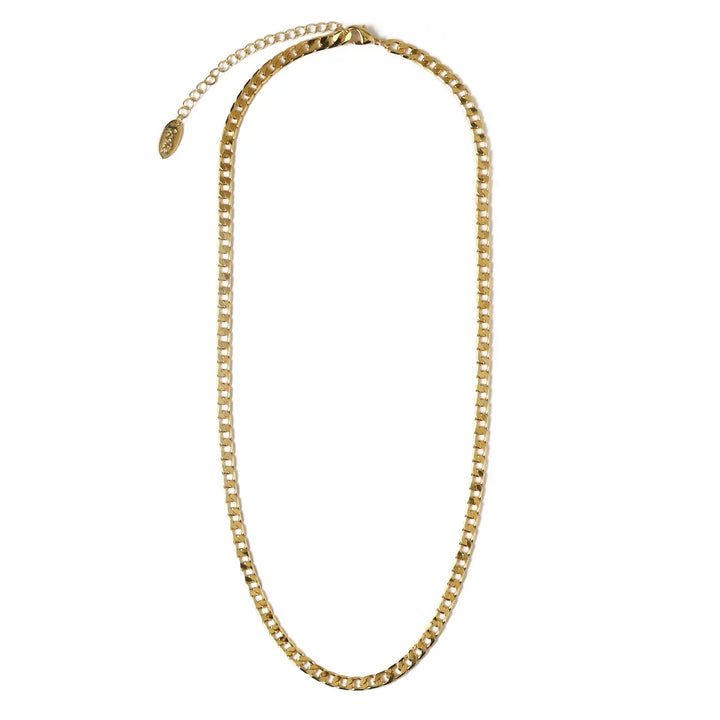 Flat Link Gold Necklace