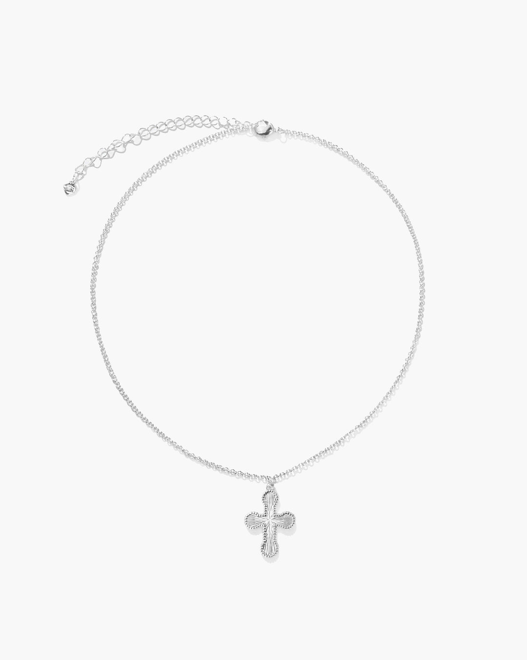 Minimalist Mini Cross Silver Necklace
