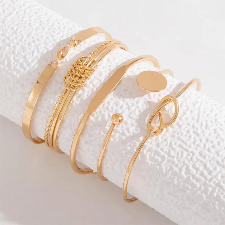 Gold Knot Bracelet Set