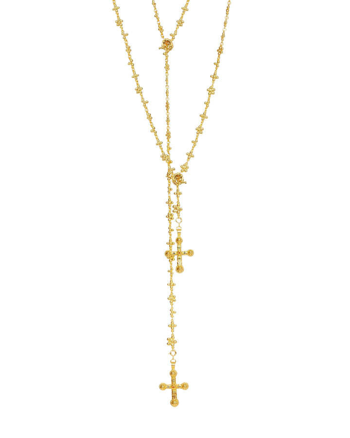 Daisy Molecule Gold Cross Jewelry Set