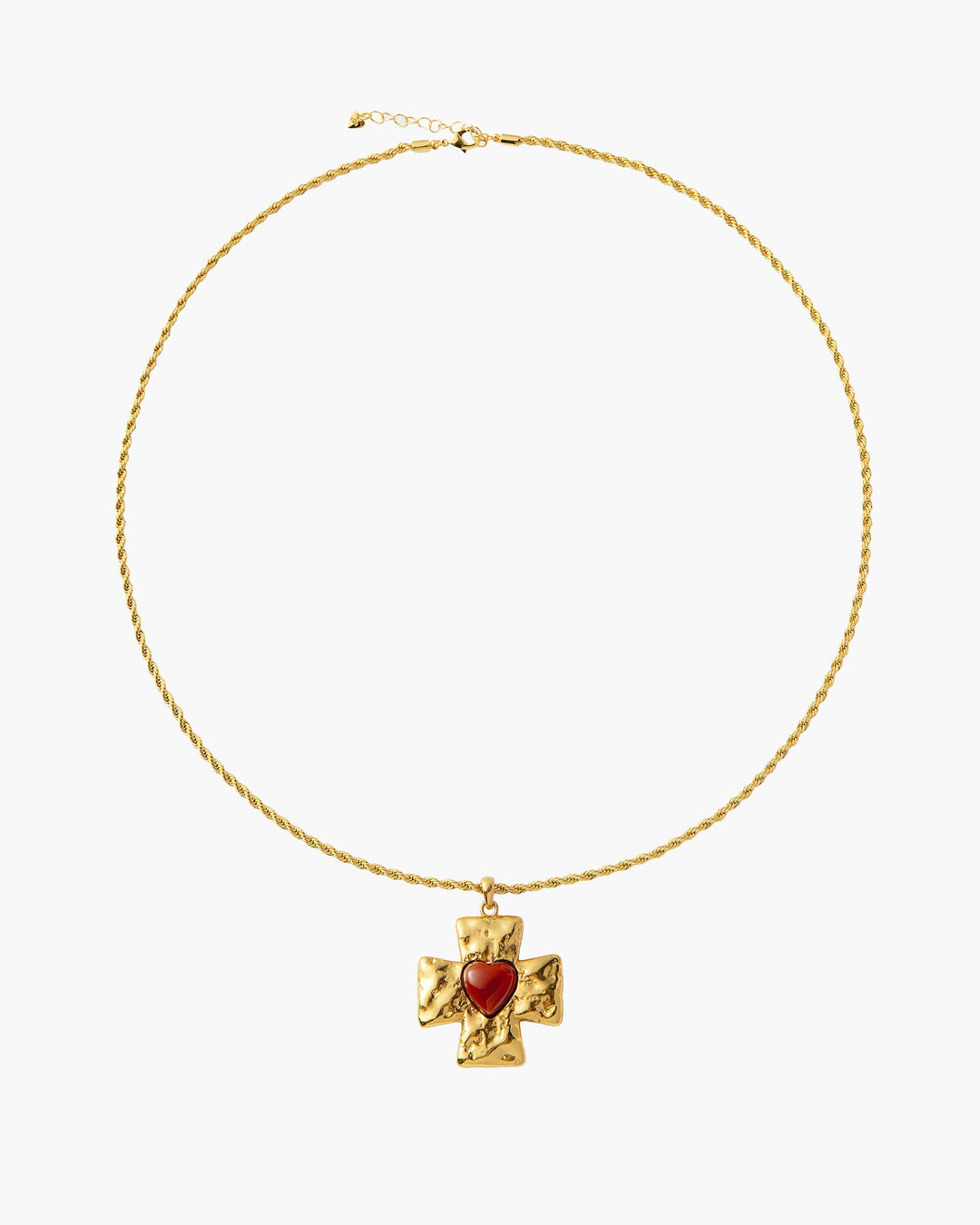 Clara Gold Heart and Cross Necklace