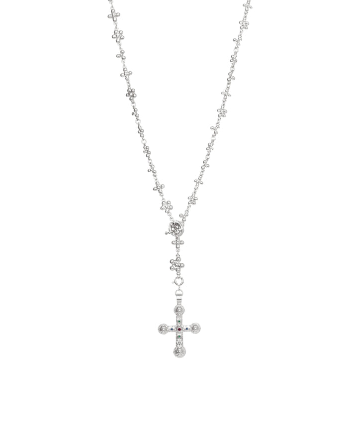 Daisy Molecular Silver Chain Necklace