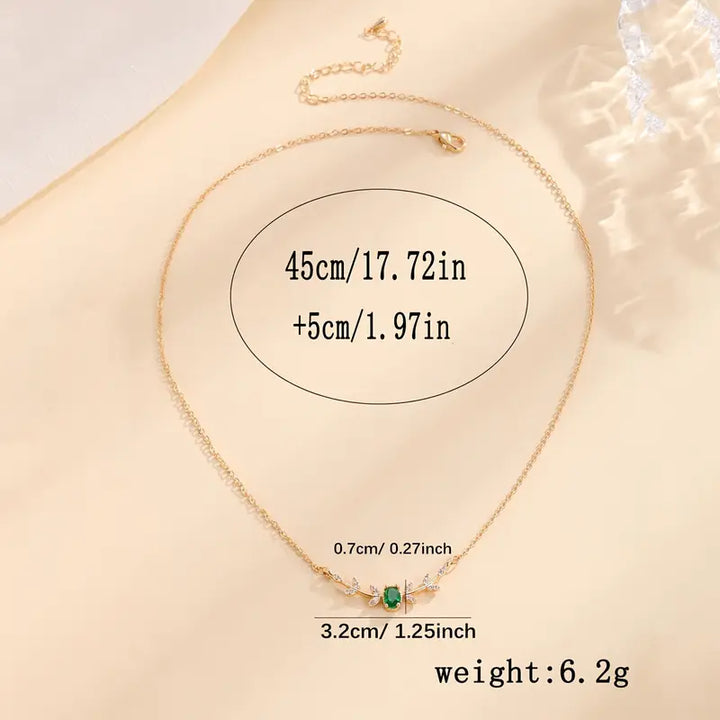 Amira Valmorin Emerald Gold Necklace