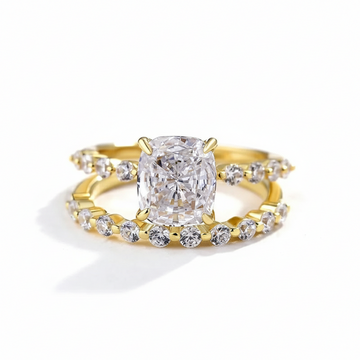 Gold Wedding Ring Set