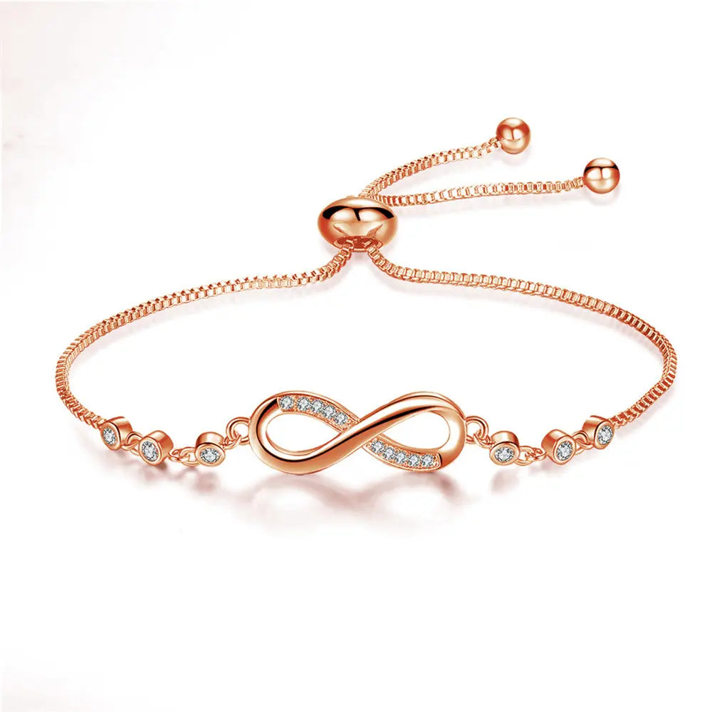 Adjustable Infinity Silver Bracelet