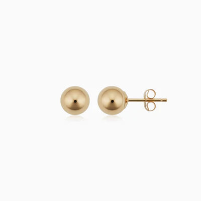Classic Gold Sphere Earrings 18K