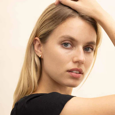 Classic Gold Sphere Earrings 18K