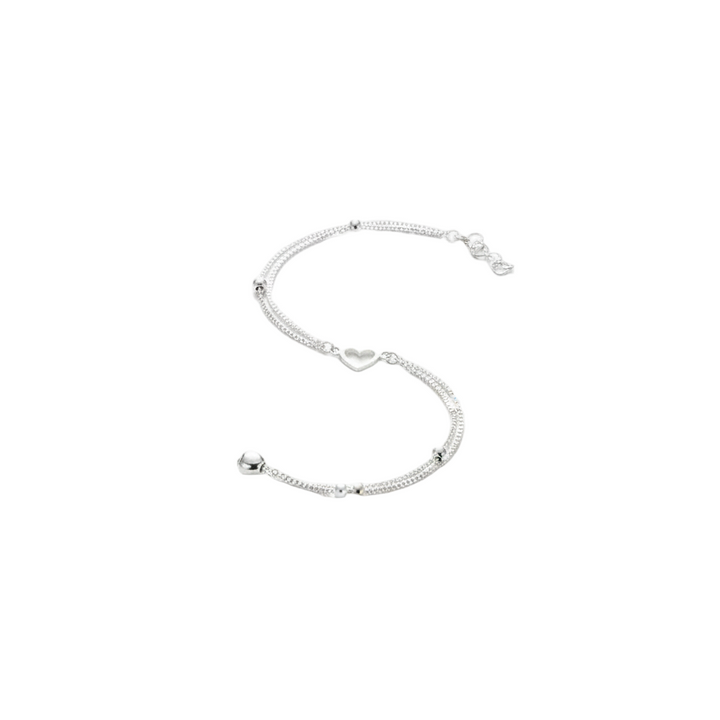Adjustable Silver Heart Bracelet