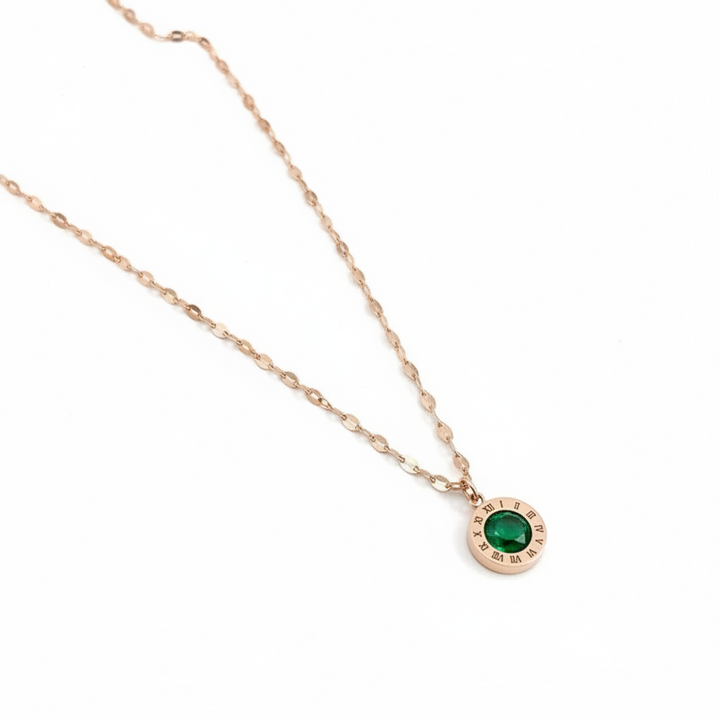 Emerald Time Gold Necklace