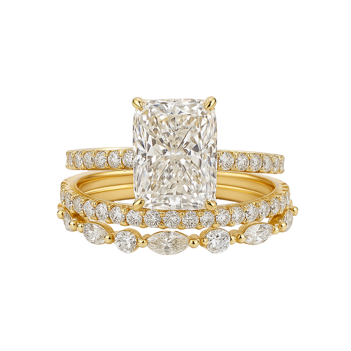 Jaily Gold Wedding Ring Set