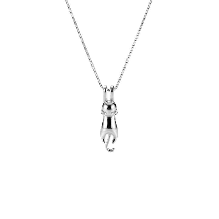 Playful Kitten 925 Sterling Silver Necklace
