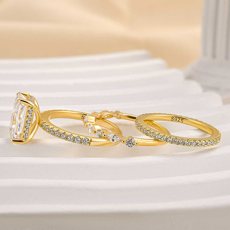 Jaily Gold Wedding Ring Set