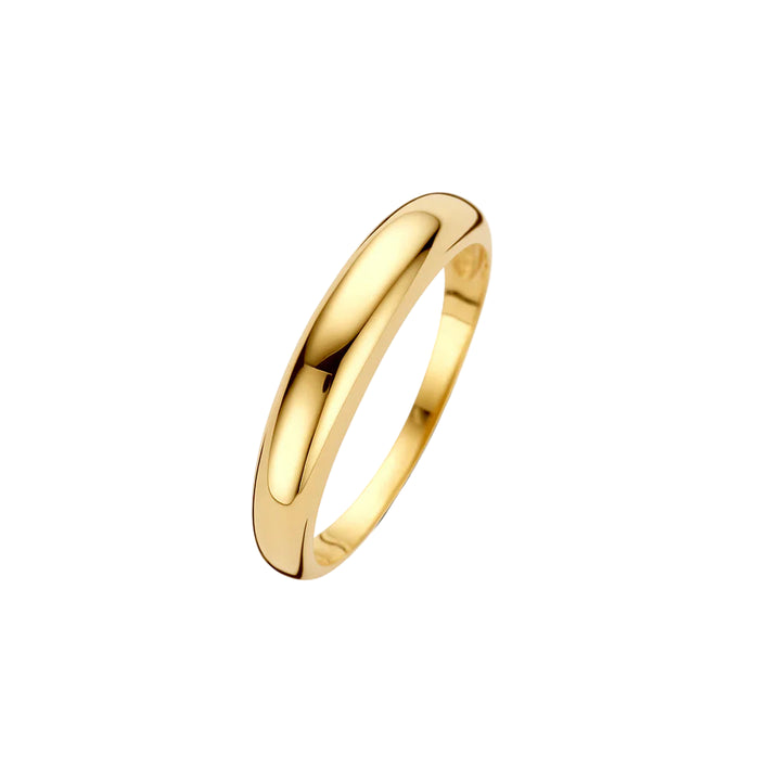 Domed Midi Gold Ring 18K