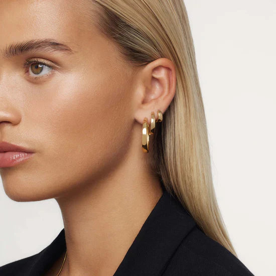 18K Gold Gia Hoops