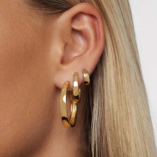 18K Gold Gia Hoops