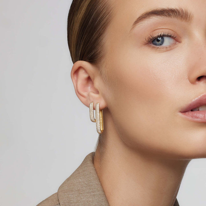 Iconic Pavé Gold Earrings