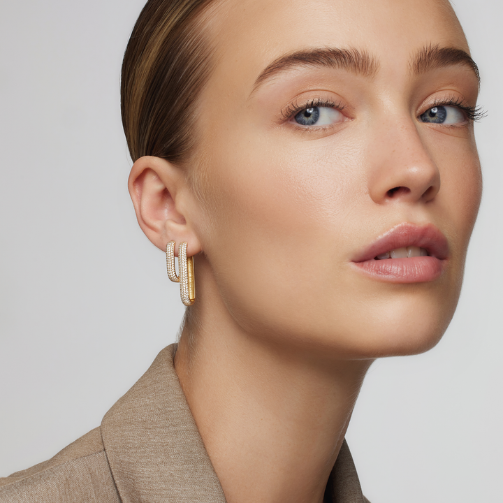 Iconic Pavé Gold Earrings