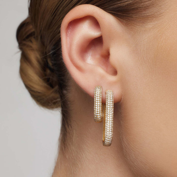 Iconic Pavé Gold Earrings