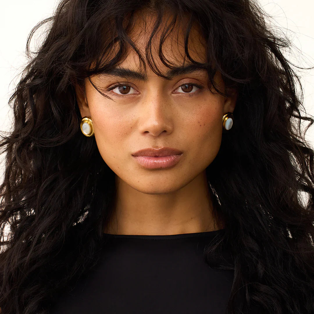 Giselle Pearl Gold Earrings 18K