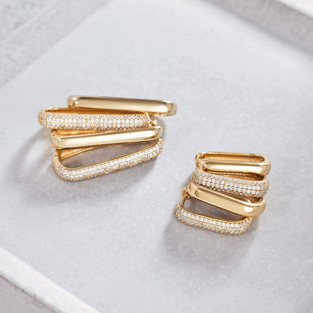 Iconic Pavé Gold Earrings
