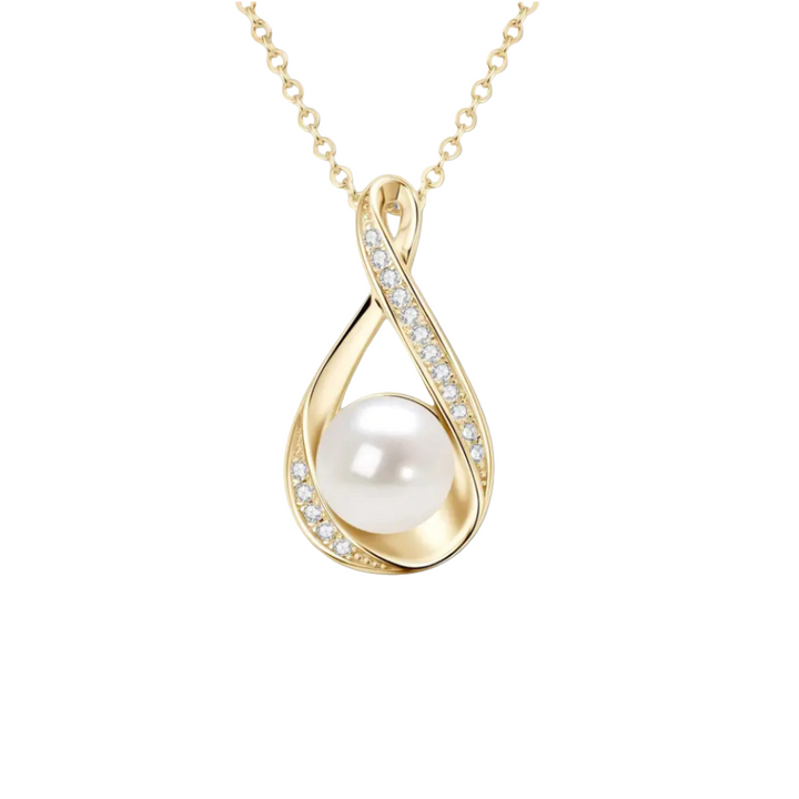 Golden Pearl Eternity Pendant