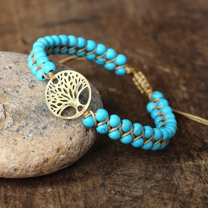 Tree of Life Turquoise Stone Bracelet