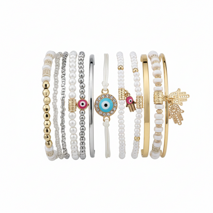 Hamsa Bracelet Set