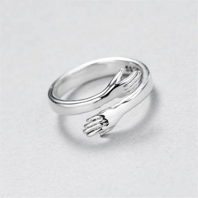 Adjustable Cuddle Silver Ring