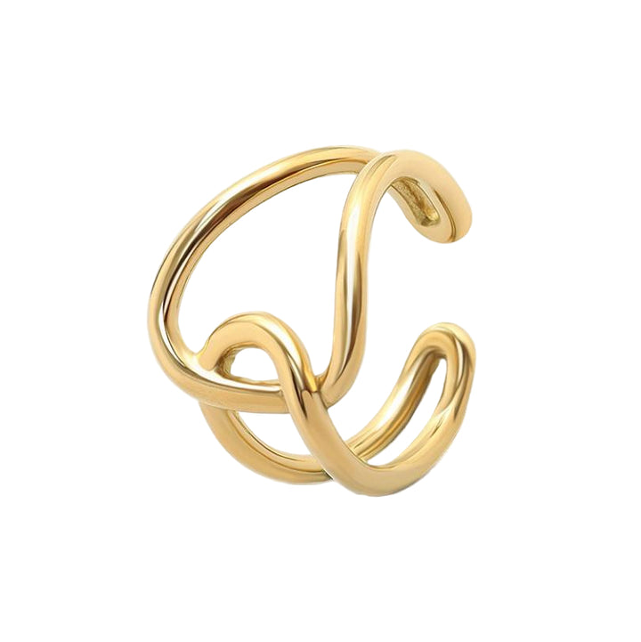 Irregular Circular Gold Ring 18K