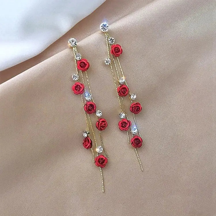 Cascade Rose Earrings
