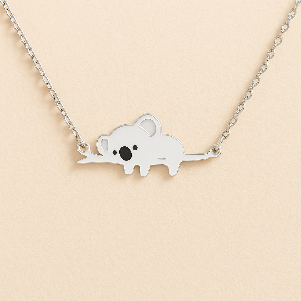 Sterling Silver Koala Necklace
