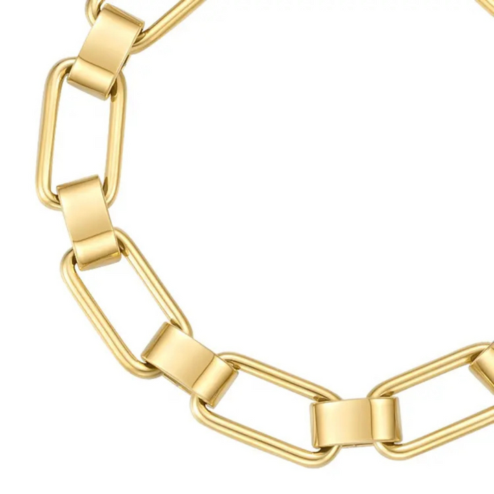 Luxe Rectangular Chain Gold Bracelet 18K