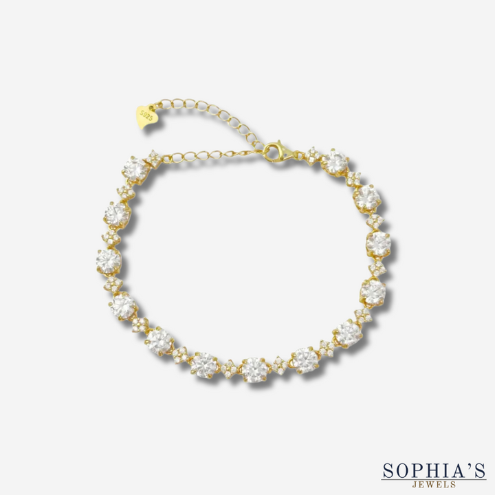 Gold Plated Moissanite Tennis Bracelet