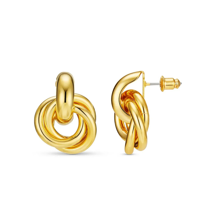 Linked Gold Earrings 18K