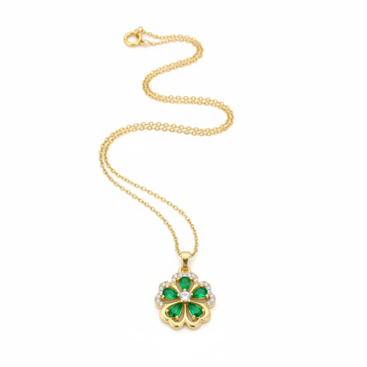 Emerald Clover Necklace