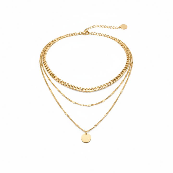 Two-Tone Gold and Silver Plated Necklace