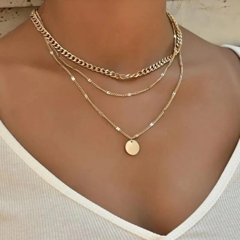 Two-Tone Gold and Silver Plated Necklace