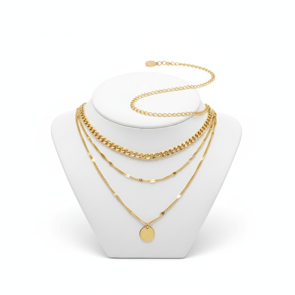 Two-Tone Gold and Silver Plated Necklace