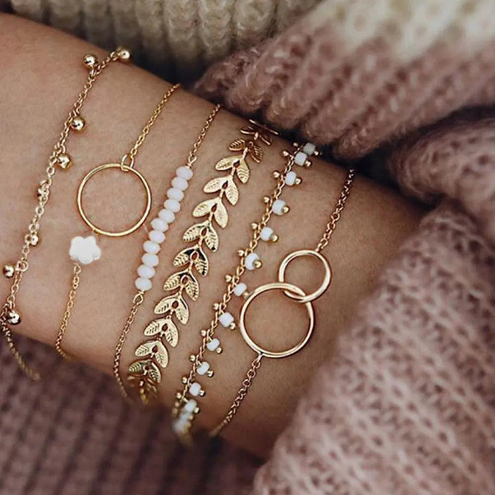 Boho Gold Bracelet Set