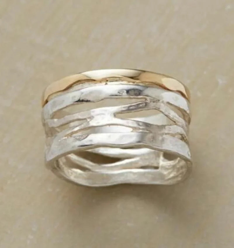 Layered Vintage Silver Ring
