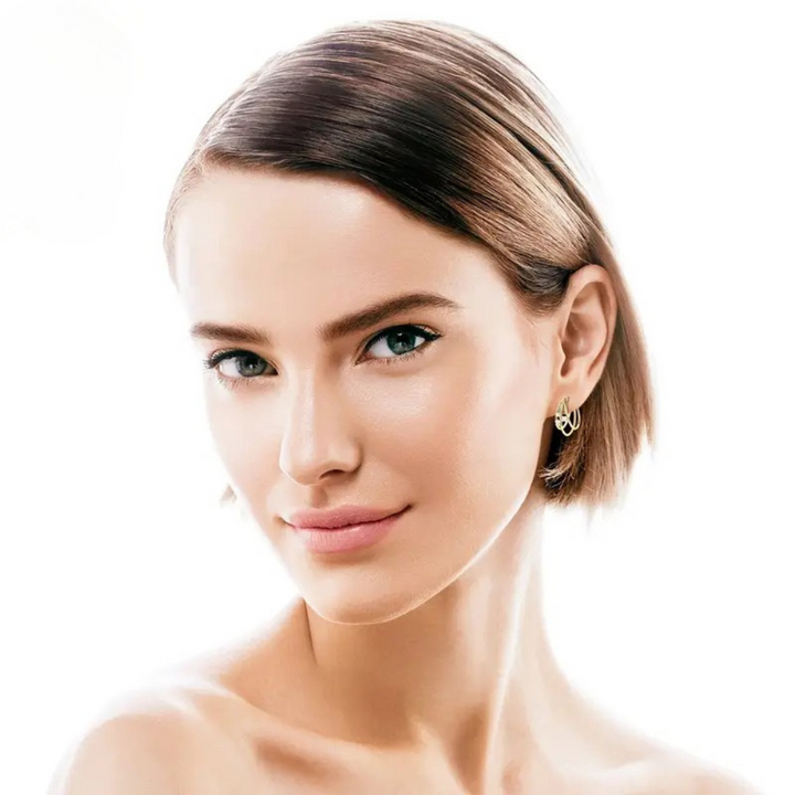 Lab Moissanite Gold Earrings 18K