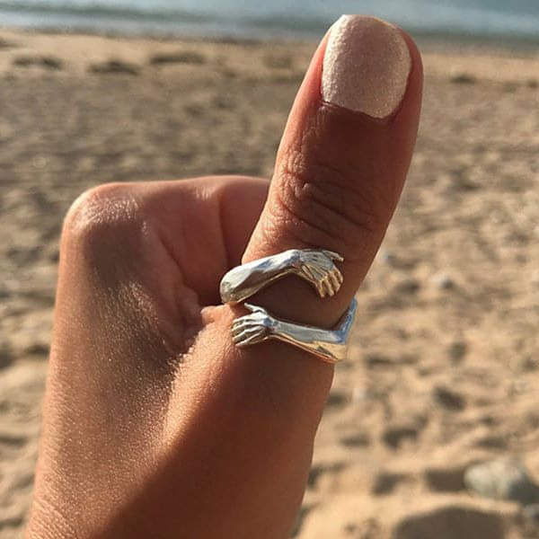 Adjustable Cuddle Silver Ring