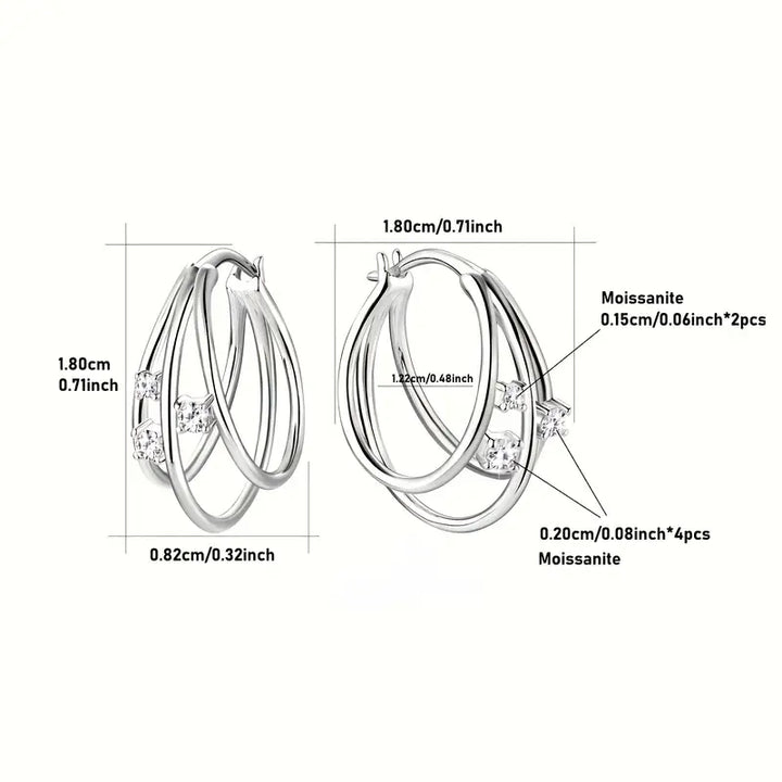 Lab Moissanite Gold Earrings 18K