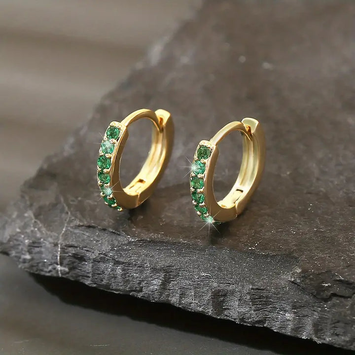 Gold Earrings with Coastal Design