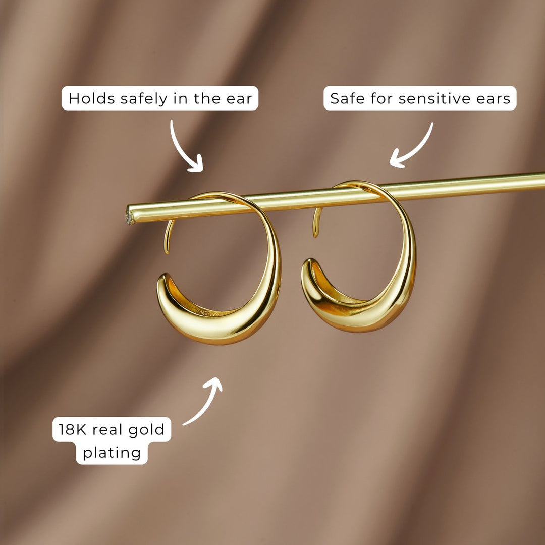 Cina Gold Drop Earrings