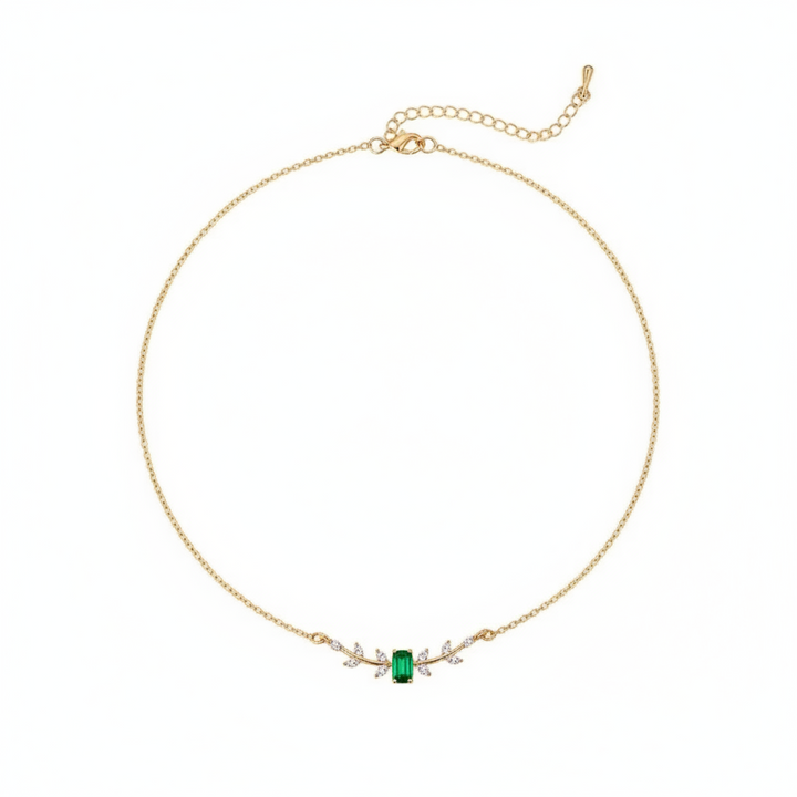 Amira Valmorin Emerald Gold Necklace