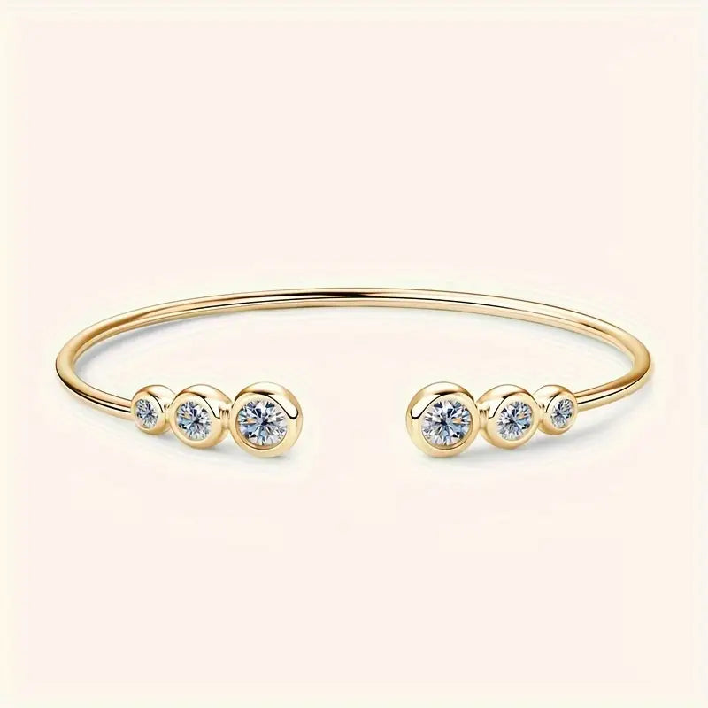 Brilliant Moissanite Gold Bracelet