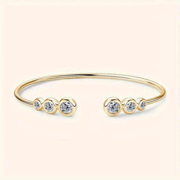 Brilliant Moissanite Gold Bracelet